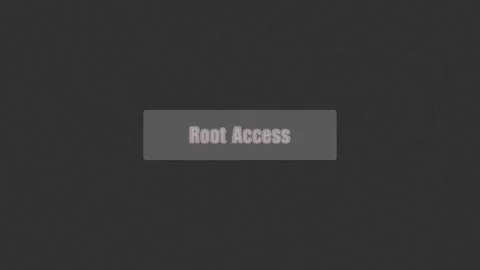 White Text " Root Access" Displayed on a Gray Rectangular Button Against a .. Stock Footage 330347995
