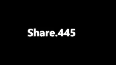 White text Share 445 on black background Stock Illustration