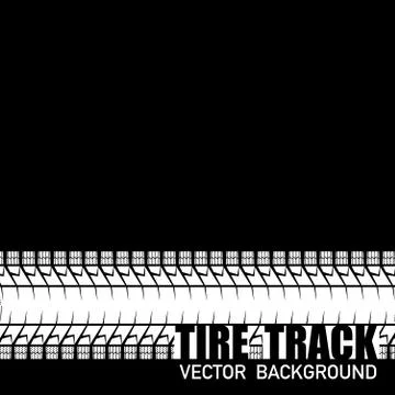 White text tire track Stock Illustration