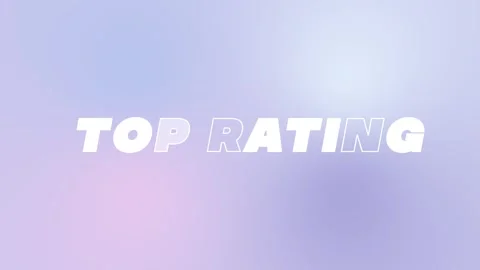 White text top rating appears on light blue gradient background. Text animat Stock Footage 271048184