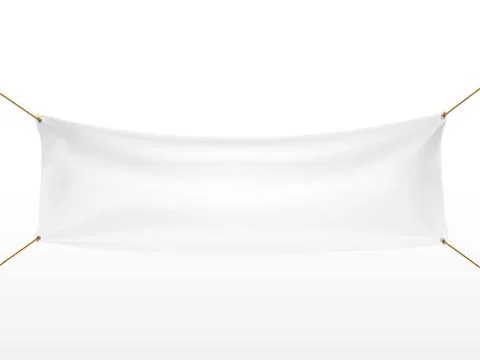 White textile banner Stock Illustration