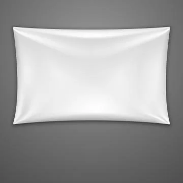 White textile banner. vector Stock Illustration