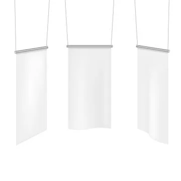 White textile banners template set. Иллюстрация