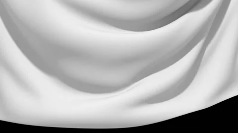 White textile cloth moving up Stock Footage 53025994