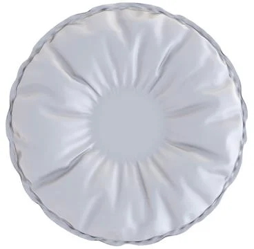 White textile pillow with empty space for your object or text 库存插图