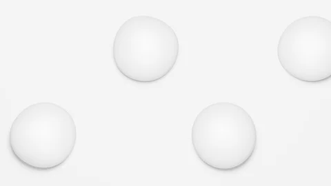 White texture and movement of soft balls. UHD computer animation Stock Footage 107263244