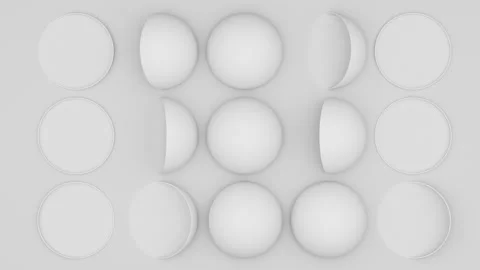 White texture background balls hemispheres moving. Stock Footage 270255922