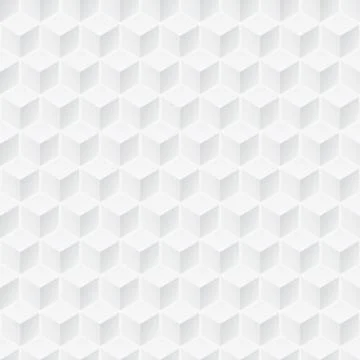 White texture - cubes seamless background. 库存插图