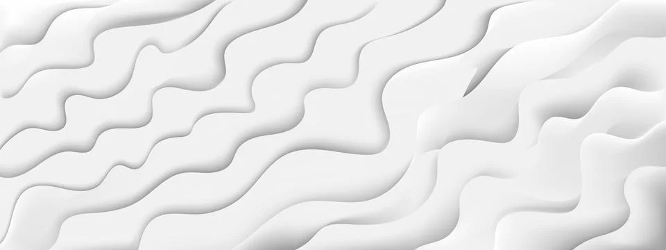 White texture Line surface. gray abstract pattern of layers of cut paper. wave Stockillustratie
