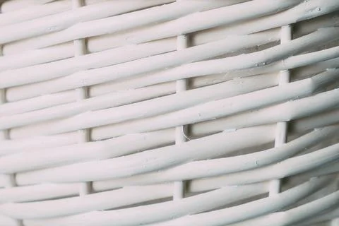 White texture of a wicker basket. Photos