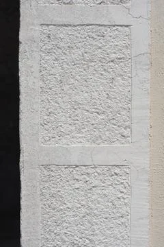 White textured concrete wall with rectangular pattern Stock Photos