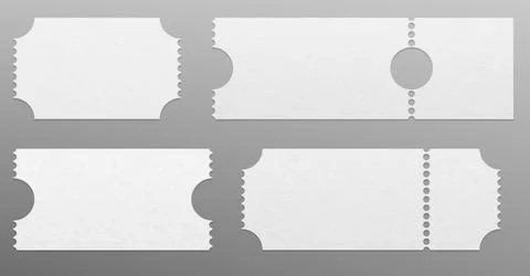 White textured coupon or ticket 3d mockup. Stock Illustration