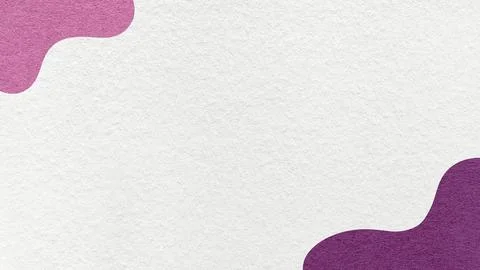 White textured paper background with lilac, dark purple fluid blob corner s.. Stock Illustration
