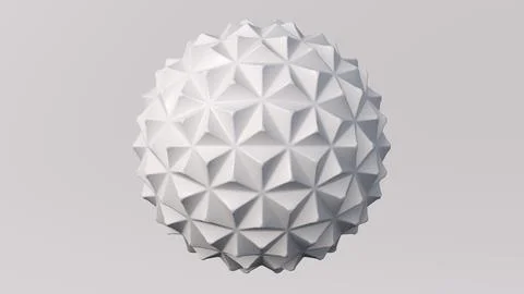 White textured sphere. White background. 3d render. Stock Illustration