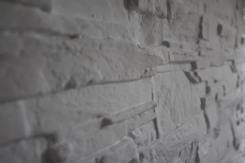 White textured stone wall background Stock Photos