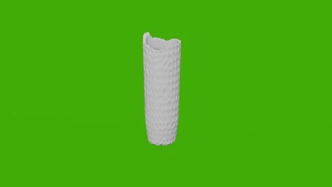 A white textured vase rotates on a green screen Stock Footage 279063170