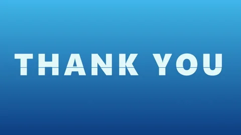 White Thank You Text over Blue Gradient Background Stock Footage 342323172