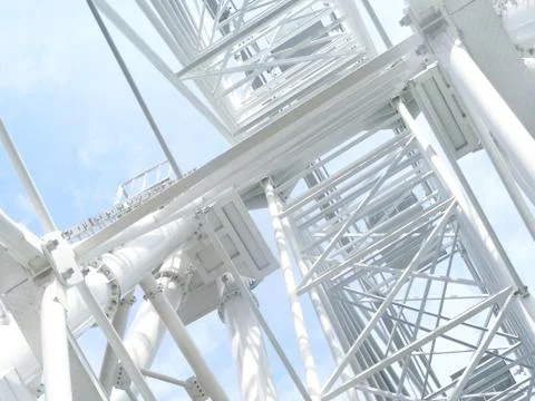 White theme abstract structure truss Foto stock