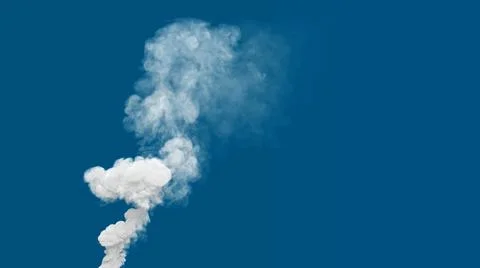 White thick contamination smoke column emission from factory Illustration