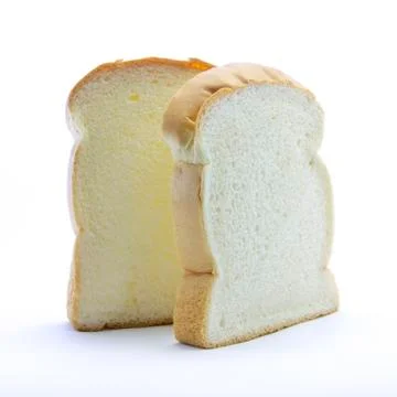 White thick fresh bread sliced Stock Photos