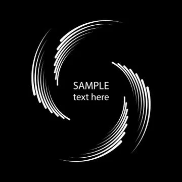 White thick speed lines in vortex form Stock Illustration