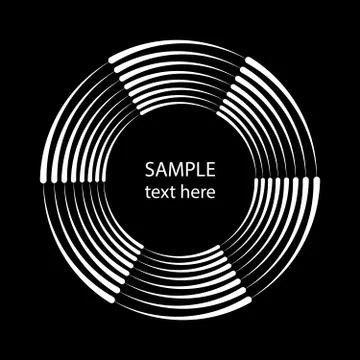 White thick stripes in circle form Stock Illustration
