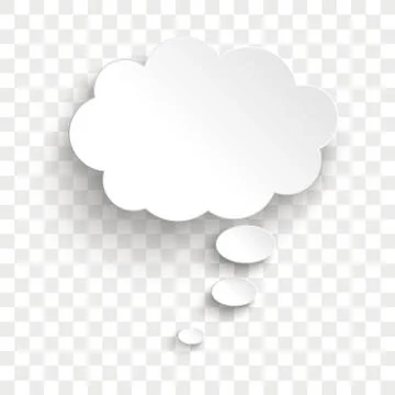 White Thought Bubble Cloud Transparent イラスト素材