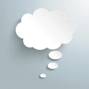White thought bubble Stock Illustration