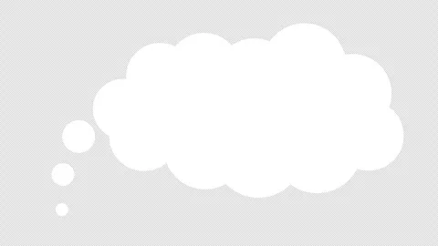 White Thought Bubble Pop on Alpha Stock Footage 335829540