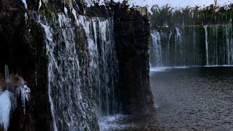White Thread Falls Stock Footage 332753145