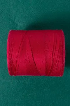 White thread isolated on white background. Rope, wool, knitting homemade Foto stock