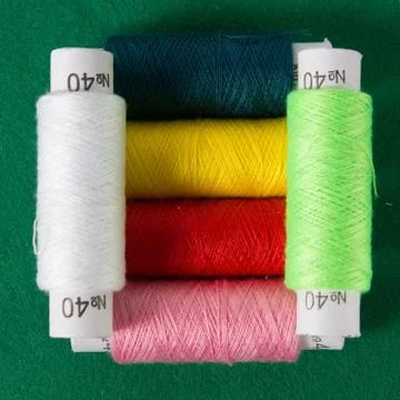 White thread isolated on white background. Rope, wool, knitting homemade Stock Photos