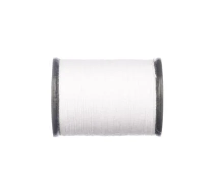 White thread isolated on white Fotos Stock