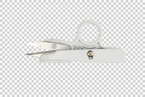 White thread nipper for sewing and craft work Stock Photos