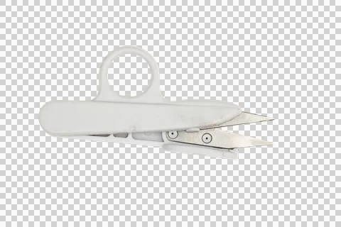 White thread nipper for sewing and craft work Stock Photos