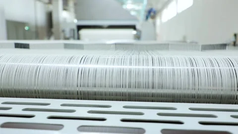 White threads weave and fall along the shaft Stock Footage 165041108