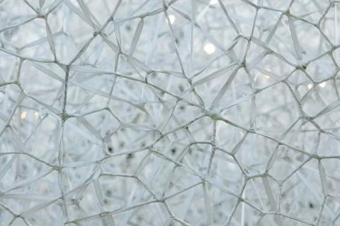 White threads web abstract soft focus background 3D space look like DNA Stock Illustration