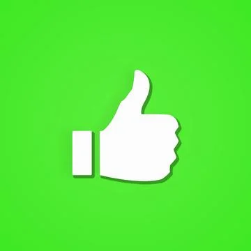 White thumbs up sign Stock Illustration