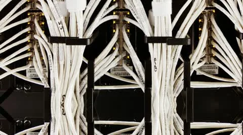White Tie Cables Stock Footage 12455027