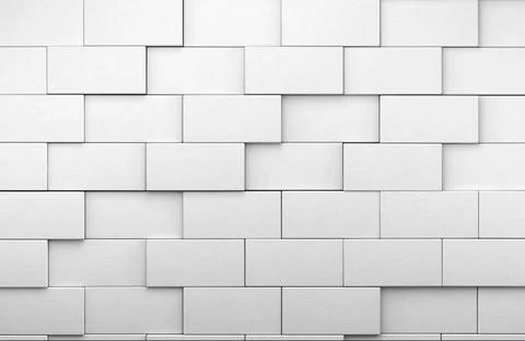 White Tile background 3d white tile wall background Copyright: xZoonar.com... Stock Photos