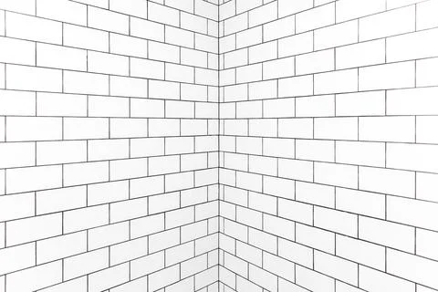 White Tile Corner Textures Stock Photos