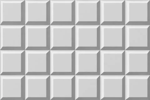 White tile flooring, seamless texture pattern background, 3d illustration イラスト素材