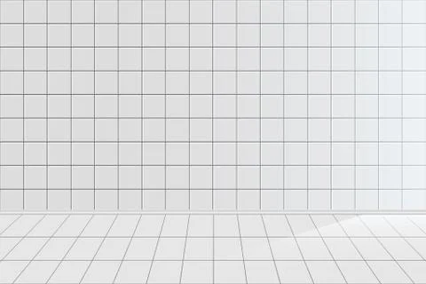 White tile realistic vector background Stock Illustration