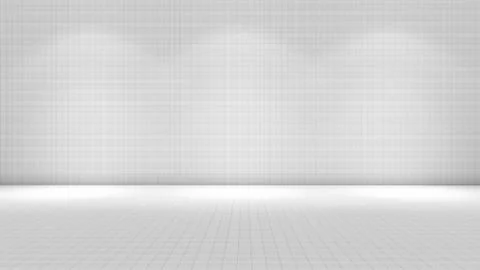 White tile room with lights, texture pattern background, 3d illustration 스톡 일러스트