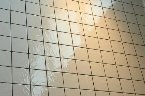 White tile surface, mesh grid structure with bold black line Stock Photos