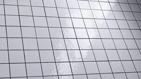 White tile surface, mesh grid structure with bold black line Stock Photos