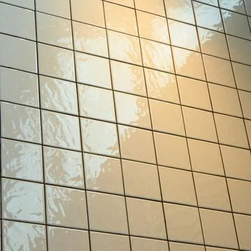 White tile surface, mesh grid structure with bold black line Stock Photos