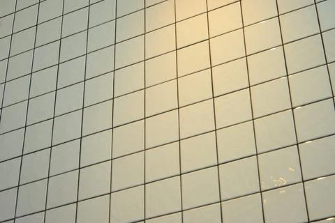 White tile surface, mesh grid structure with bold black line Stock-Fotos