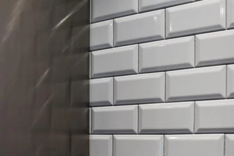 White tiles and reflection Stock Photos