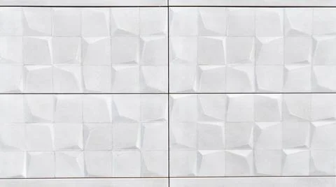 White tiles seamless patchwork pattern as background Stock Photos